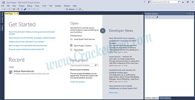 Visual Studio 2017 Crack Screenshot